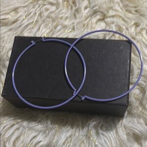 Purple Hoop Earrings